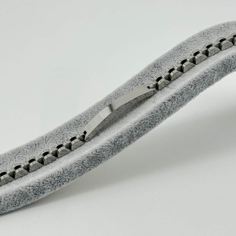 Rolex Plaka model Gümüş Özelleştirilebilir Çelik Bileklik