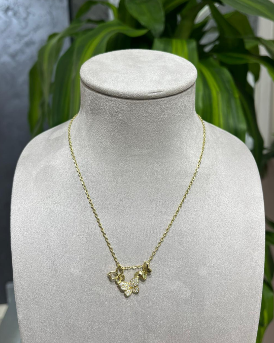 Xuping Kolye Taşlı Kelebek Model 